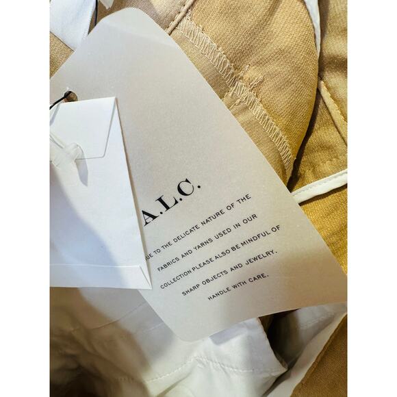 NWT A.L.C. Tan Tawny Brown Mid Rise Detachable Belt Grayson Shorts Size 6 - Picture 5 of 12